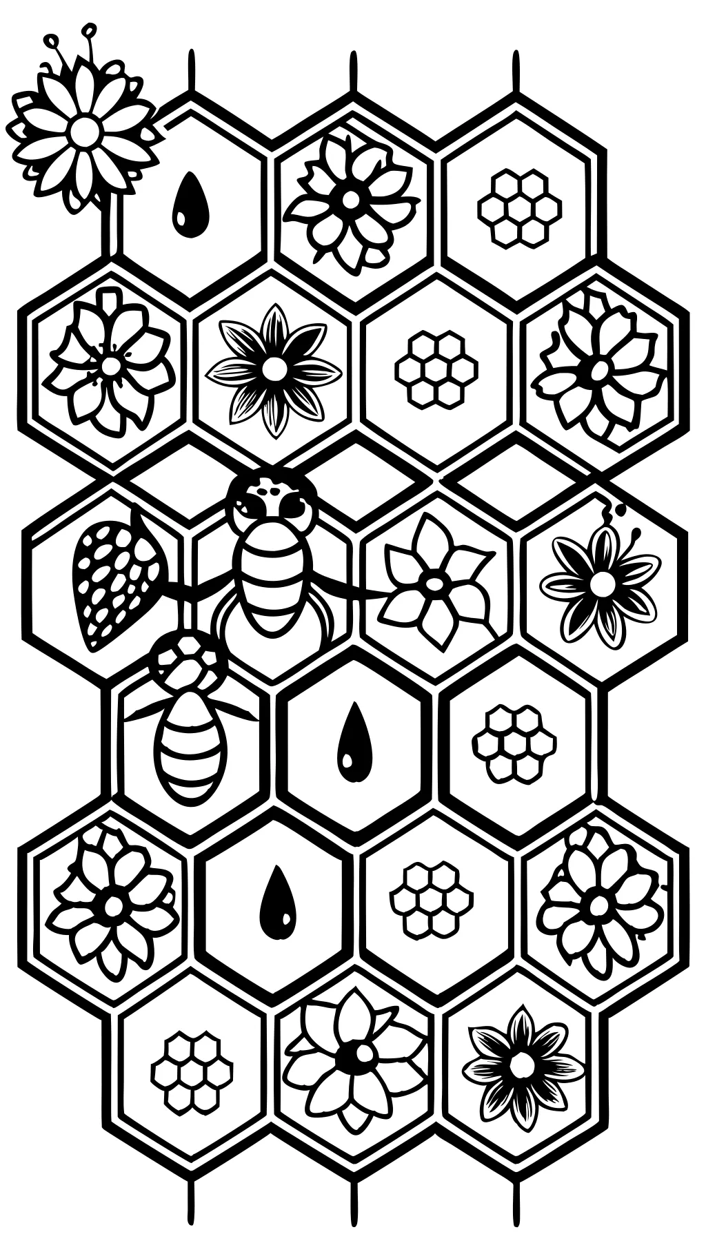 honeycomb coloring page